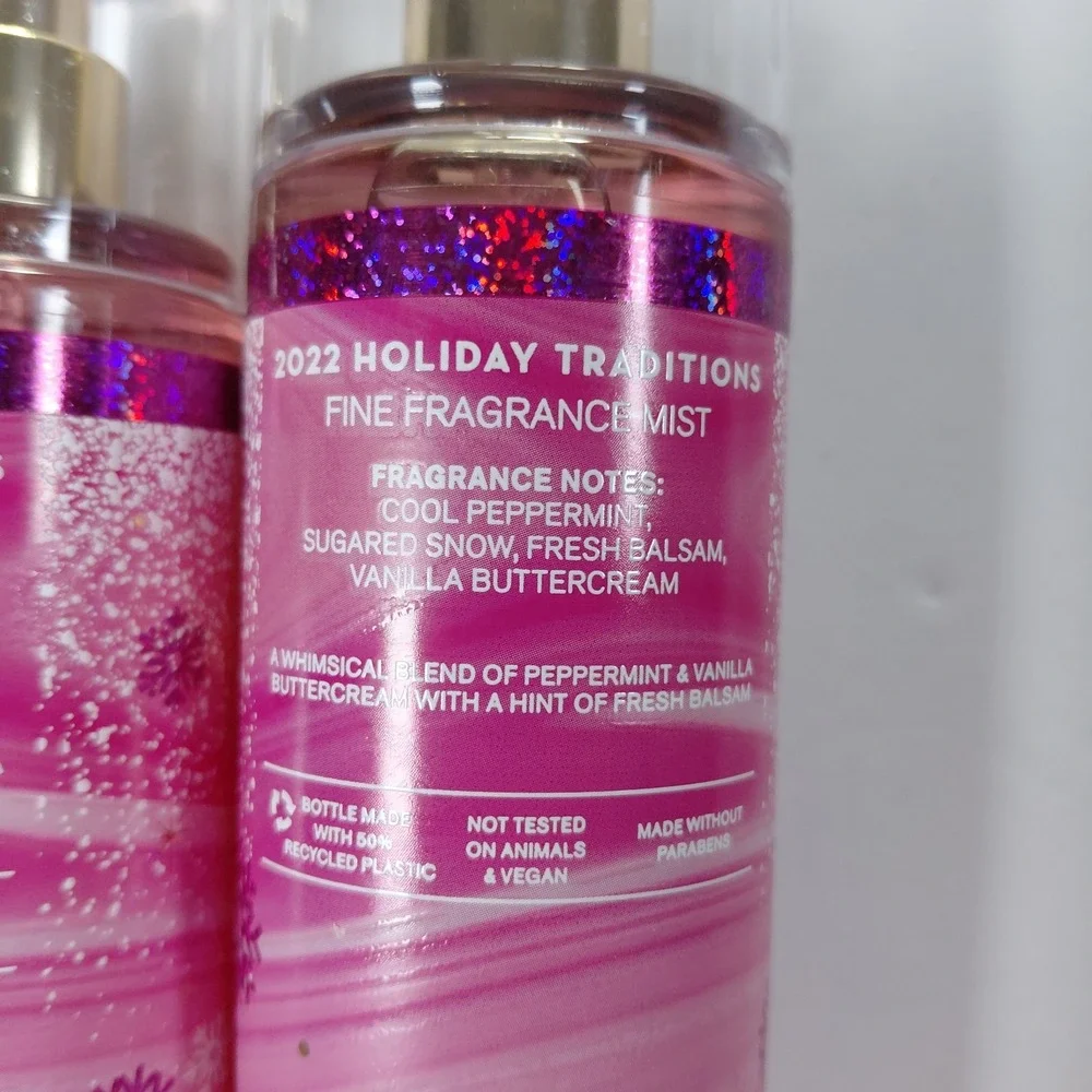Lot Of 2 Twisted Peppermint Fine Fragrance Mist 8 oz Bath & Body Works